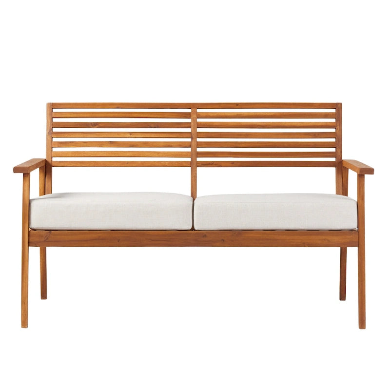 Middlebrook Slat-Back Solid Wood Patio Love Seat