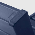 Polytrends Birchwood All Weather HDPE Outdoor Patio Deep Seating Navy Blue Left Arm Facing Chair With Cushions (1-Piece)