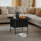 Square Farmhouse Coffee Table w/2 Drawers for Small Spaces