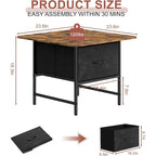 Square Farmhouse Coffee Table w/2 Drawers for Small Spaces