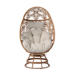 Christopher Knight Home - Lenola Outdoor Wicker Swivel Egg Chair
