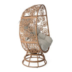 Christopher Knight Home - Lenola Outdoor Wicker Swivel Egg Chair
