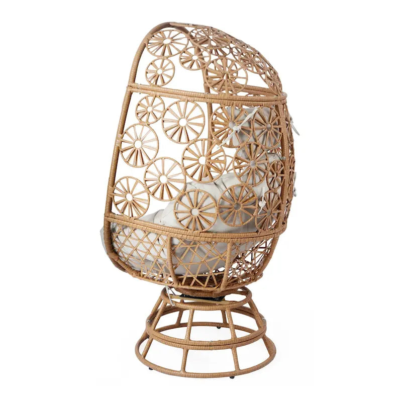 Christopher Knight Home - Lenola Outdoor Wicker Swivel Egg Chair