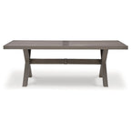 Signature Design by Ashley Hillside Barn Brown/Gray 7-Piece Outdoor Dining Package - 84     W x 42     D x 29     H