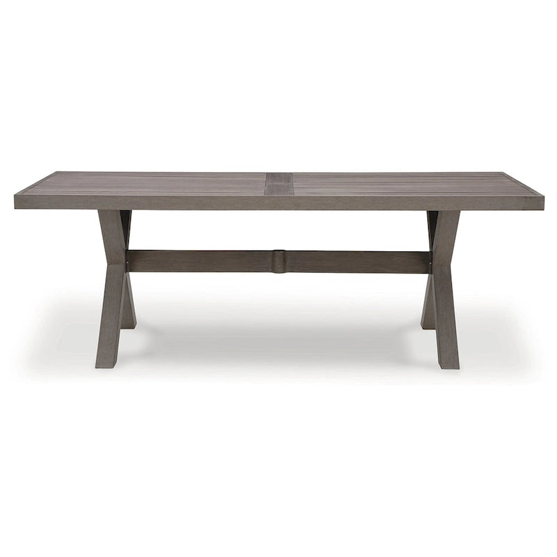 Signature Design by Ashley Hillside Barn Brown/Gray 7-Piece Outdoor Dining Package - 84     W x 42     D x 29     H
