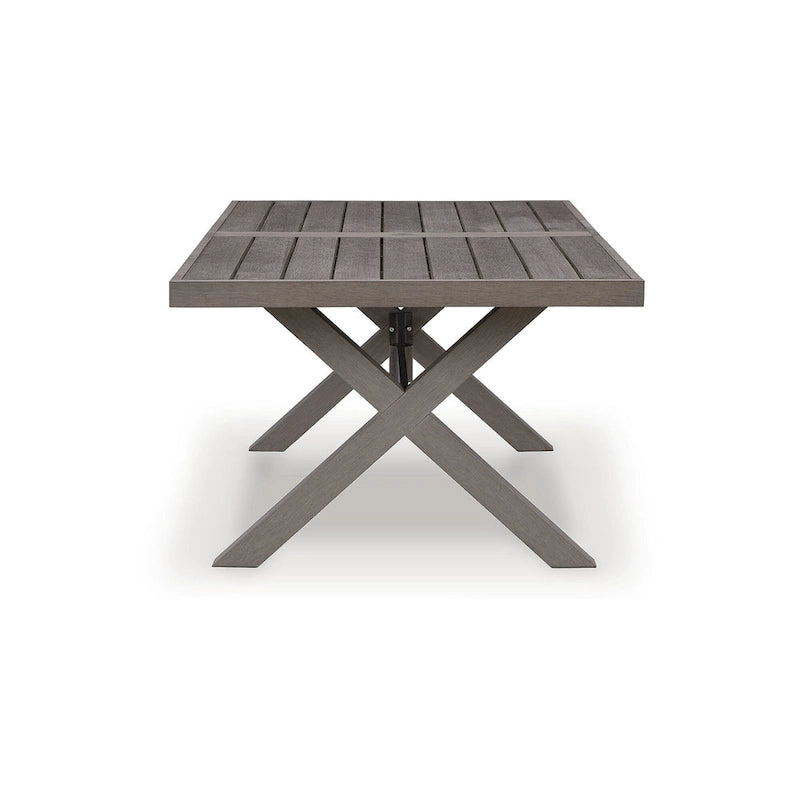 Signature Design by Ashley Hillside Barn Brown/Gray 7-Piece Outdoor Dining Package - 84     W x 42     D x 29     H