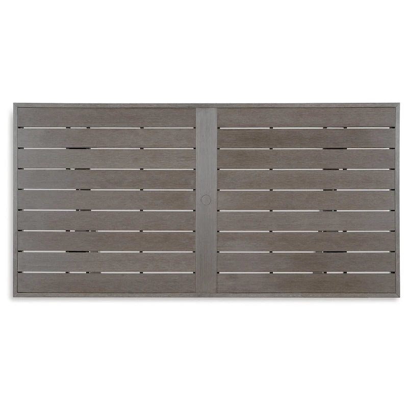 Signature Design by Ashley Hillside Barn Brown/Gray 7-Piece Outdoor Dining Package - 84     W x 42     D x 29     H