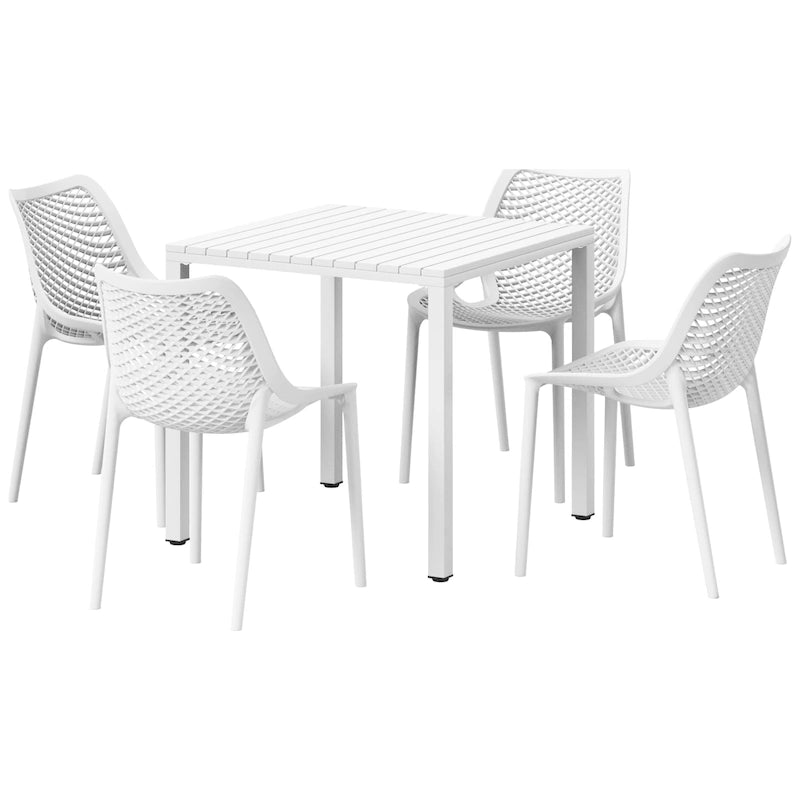 Frond and Form 4-Person Outdoor Square Dining Set
