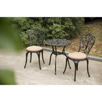 3-Piece Outdoor Aluminum Patio Bistro Set with cushion