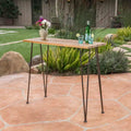 Outdoor INDUSTRIAL WOOD AND METAL BAR TABLE