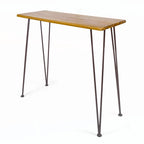 Outdoor INDUSTRIAL WOOD AND METAL BAR TABLE