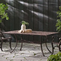 Outdoor Rectangular Cast Aluminum Dining Table
