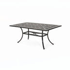 Outdoor Rectangular Cast Aluminum Dining Table