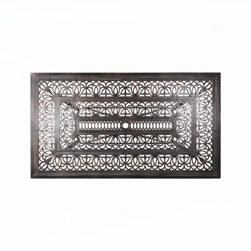 Outdoor Rectangular Cast Aluminum Dining Table