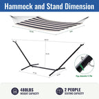 EchoSmile 6.5 ft. Hammock Bed with Detachable Stand