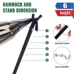 EchoSmile 6.5 ft. Hammock Bed with Detachable Stand