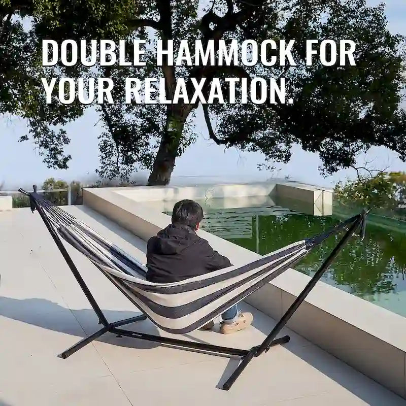 EchoSmile 6.5 ft. Hammock Bed with Detachable Stand