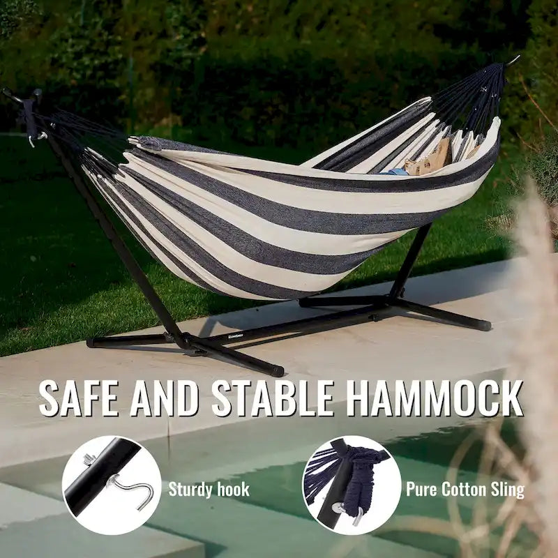 EchoSmile 6.5 ft. Hammock Bed with Detachable Stand