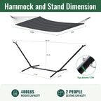 EchoSmile 6.5 ft. Hammock Bed with Detachable Stand