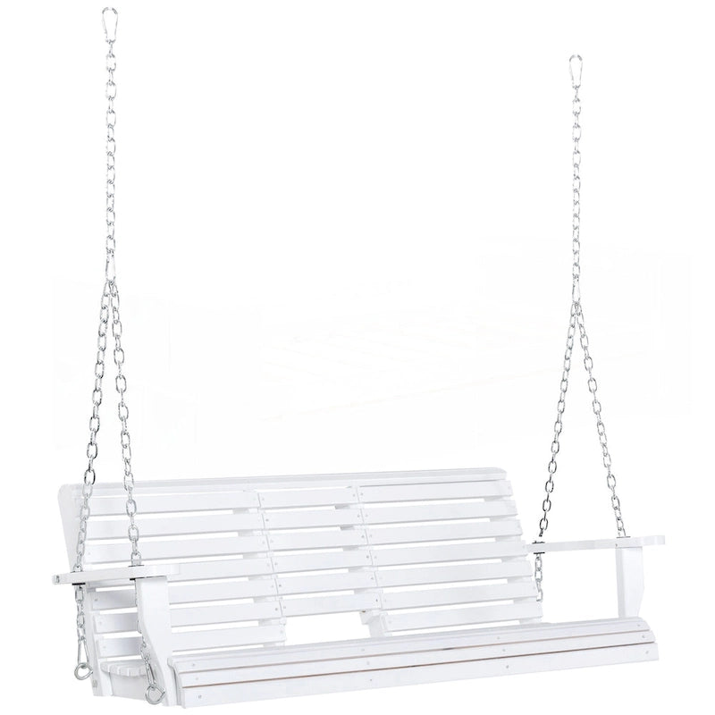 Patio Swing Bench with Folding Coffee Table