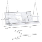 Patio Swing Bench with Folding Coffee Table