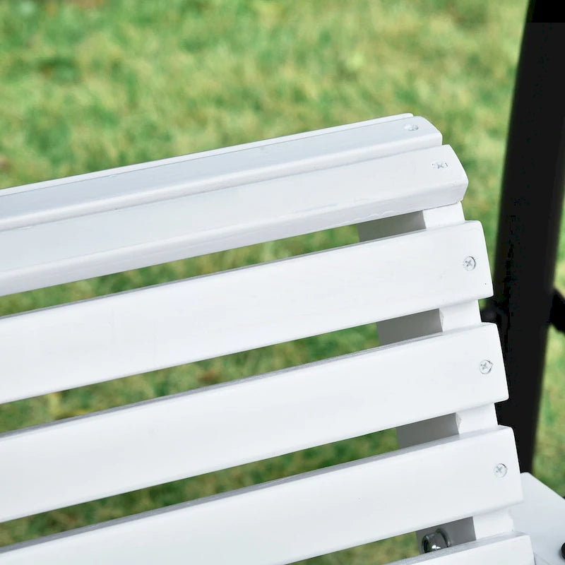 Patio Swing Bench with Folding Coffee Table