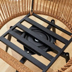 Modern 3-Piece Outdoor Set ¨C 17.7     Spill-Proof Round Coffee Table & 2 Rattan Swivel Chairs for Patio Tea Time?