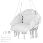 Hanging Hammock Swinging Chair with Cushion for Patio, Bedroom, or Balcony - 31.5 x 24.6 x 31.5 Inch