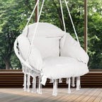Hanging Hammock Swinging Chair with Cushion for Patio, Bedroom, or Balcony - 31.5 x 24.6 x 31.5 Inch