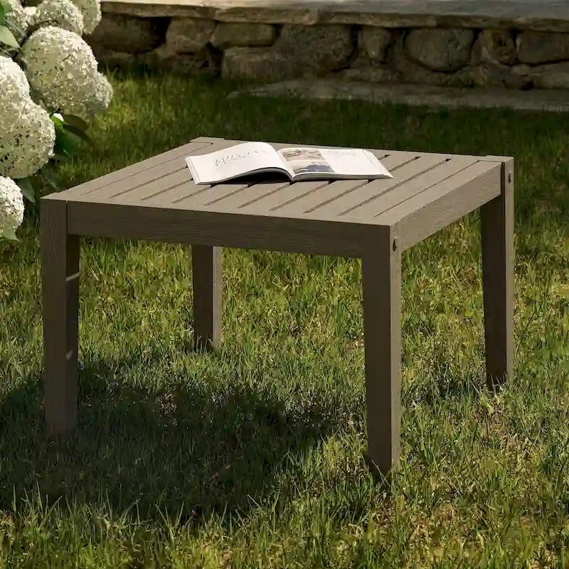 Northlake Square Outdoor Patio Teak Side Table
