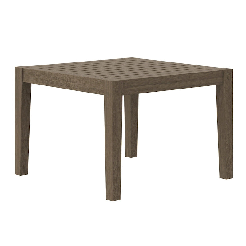 Northlake Square Outdoor Patio Teak Side Table