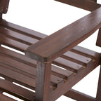 Farmhouse Acacia Wood Rocking Chair, Indoor/Outdoor Solid Wood Patio Furniture with Ergonomic Design & Weather-Resistant Finish