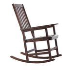 Farmhouse Acacia Wood Rocking Chair, Indoor/Outdoor Solid Wood Patio Furniture with Ergonomic Design & Weather-Resistant Finish