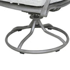 Mace Outdoor Dining Swivel Rocker Chair Set of 2, Aluminium, Golden Beige