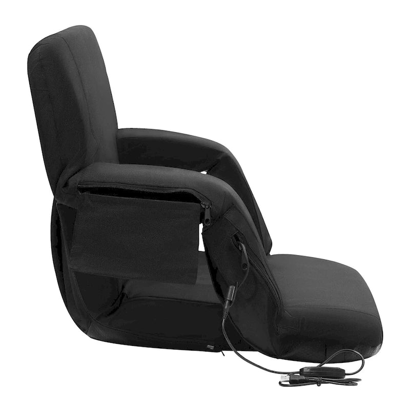 Double Heated Stadium Seat with Back Support Ideal for Sport Event Beach Camping Concert - 22 inches