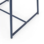 Powder-Coated Iron Side Table 15.5 Inch Mesh Design Outdoor Elba Collection