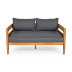Christopher Knight Home-Ethan Outdoor Acacia Wood Loveseat and Coffee Table Set