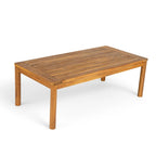 Christopher Knight Home-Ethan Outdoor Acacia Wood Loveseat and Coffee Table Set