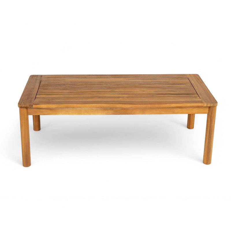 Christopher Knight Home-Ethan Outdoor Acacia Wood Loveseat and Coffee Table Set