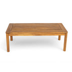 Christopher Knight Home-Ethan Outdoor Acacia Wood Loveseat and Coffee Table Set