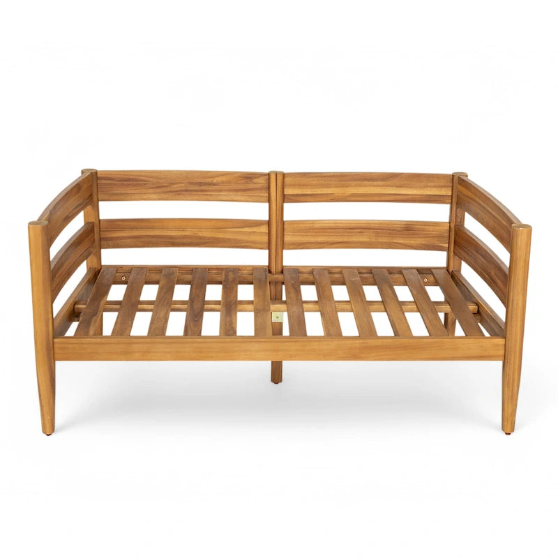 Christopher Knight Home-Ethan Outdoor Acacia Wood Loveseat and Coffee Table Set