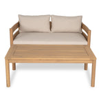 Christopher Knight Home-Ethan Outdoor Acacia Wood Loveseat and Coffee Table Set