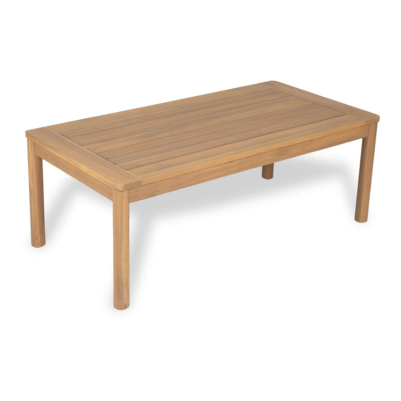 Christopher Knight Home-Ethan Outdoor Acacia Wood Loveseat and Coffee Table Set