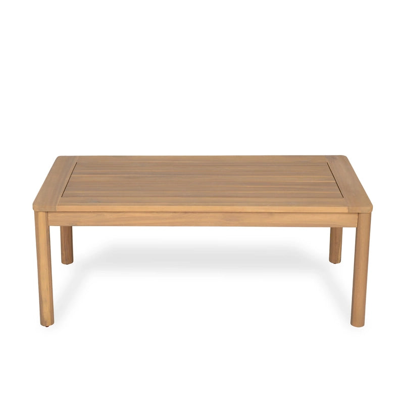 Christopher Knight Home-Ethan Outdoor Acacia Wood Loveseat and Coffee Table Set