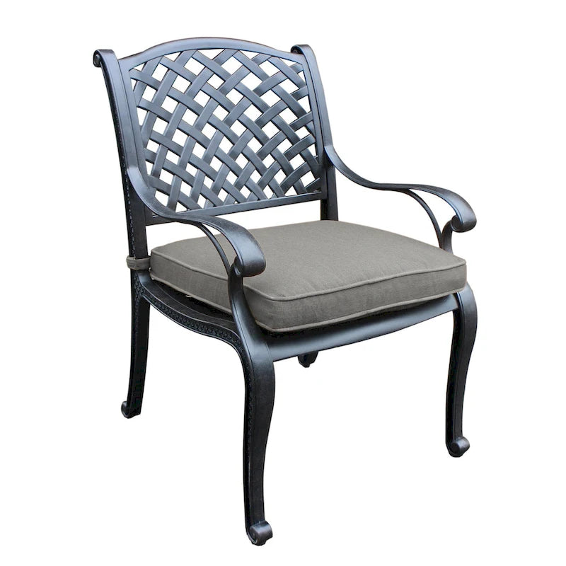 Aluminum Dining Arm Chair with Cushion