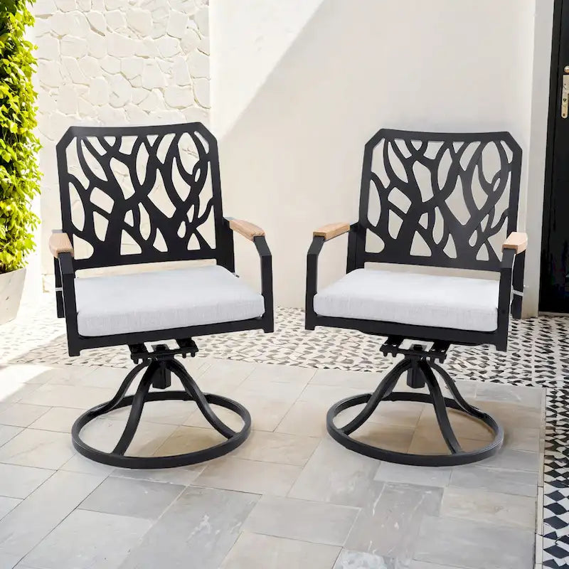 Outdoor Patio Aluminum Swivel Rocker 2PCS with Outdoor