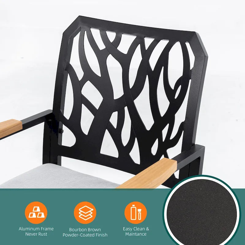 Outdoor Patio Aluminum Swivel Rocker 2PCS with Outdoor