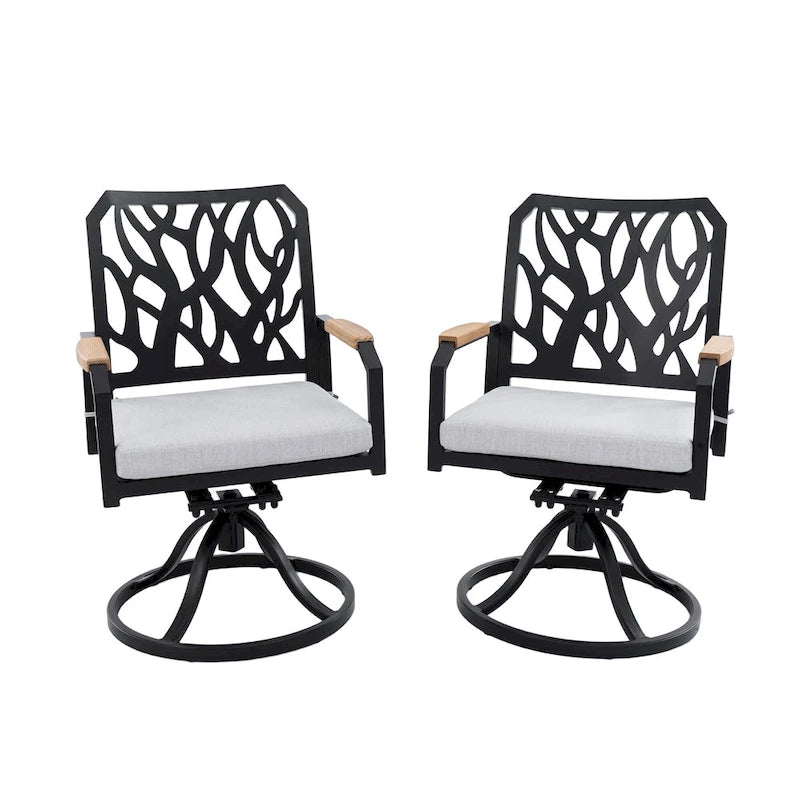 Outdoor Patio Aluminum Swivel Rocker 2PCS with Outdoor