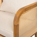 Christopher Knight Home - Torres Outdoor Acacia Wood 3 Pieces Cushioned Chat Set