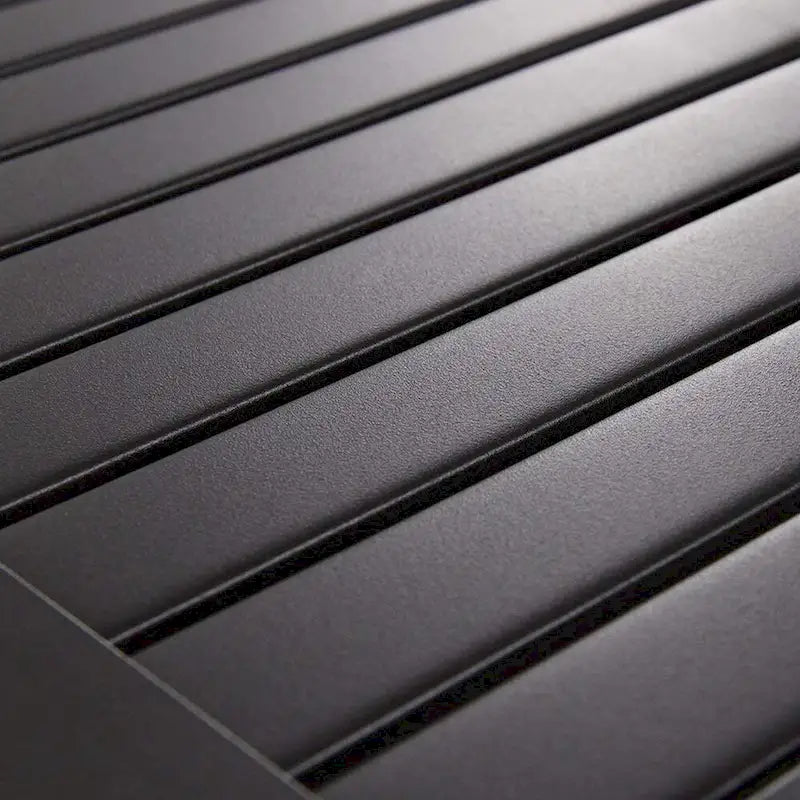 3-Piece Metal Patio Dining Set, 1 Square Table and 2 Folding Sling Chairs - N/A